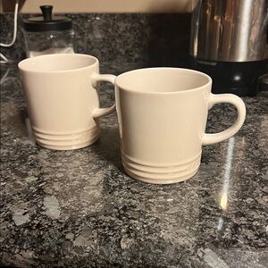 Le Creuset Cream Mugs Set